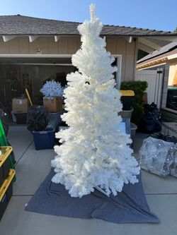 7’ White X-Mas Trees