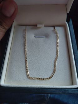 Gold Figaro Chain Necklace 14k