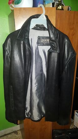 Black leather jacket xl