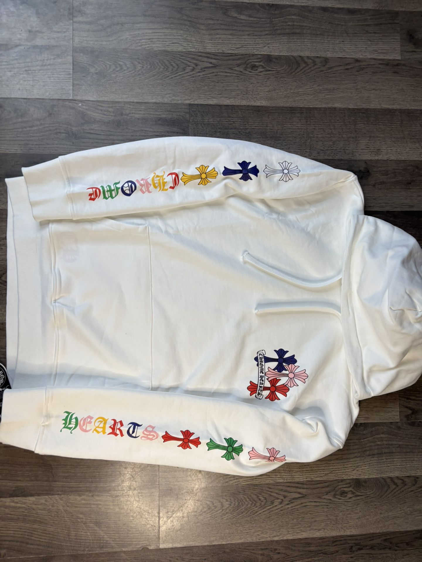 White Multi Color ChromeHearts Hoodie