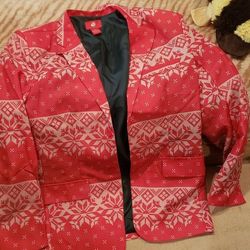 Mens Snowflake Holiday Jacket 