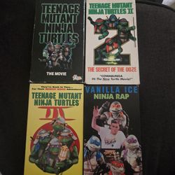 4 VHS Tapes Teenage mutant Ninja Turtles Movies Tmnt