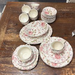 Rose Chintz  By Johnson Bros Dining Set