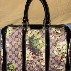 Authentic Gucci Blooms GG Supreme Floral Boston Bag & Wallet Set