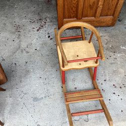 Antique rocker antique high chair