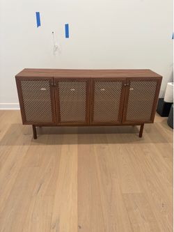 Media TV Stand w/ 4-Door Storage