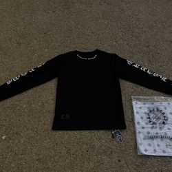 black and white long sleeve chrome hearts
