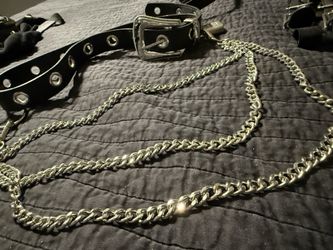 Belt with chain and lock