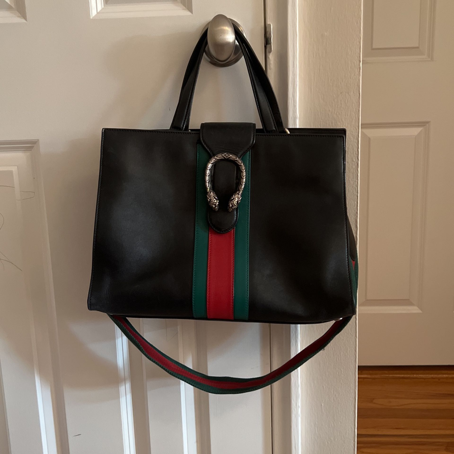 Gucci Web Dionysus Top Handle Bag Leather Medium for Sale in