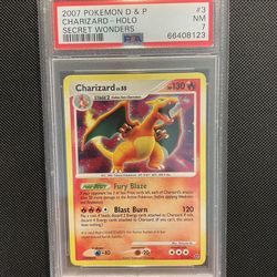 Charizard Holo Secret Wonders 3/132 PSA 7 *NEAR MINT* Graded Diamond & Pearl 2007 Pokemon Slab CGC BGS Pokémon NM