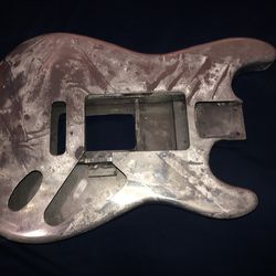 Aluminum or metal stratocaster guitar body