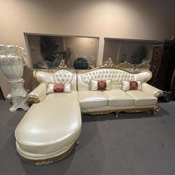 FLOOR SALE: Golden Sectional Sofa