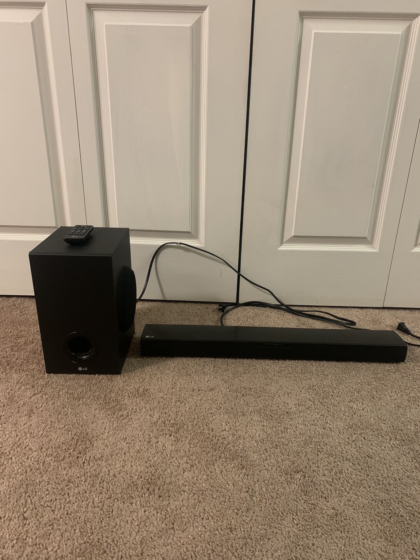 LG Soundbar And Subwoofer