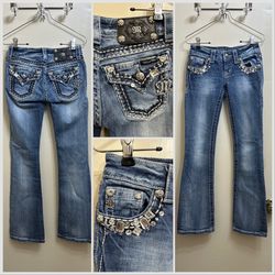 Miss Me Boot Cut Bling Jeans Size 27