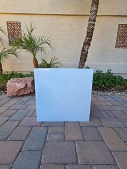 Metal Planter Box 20”L x 20"W x 20"H White Square Steel Planter Box