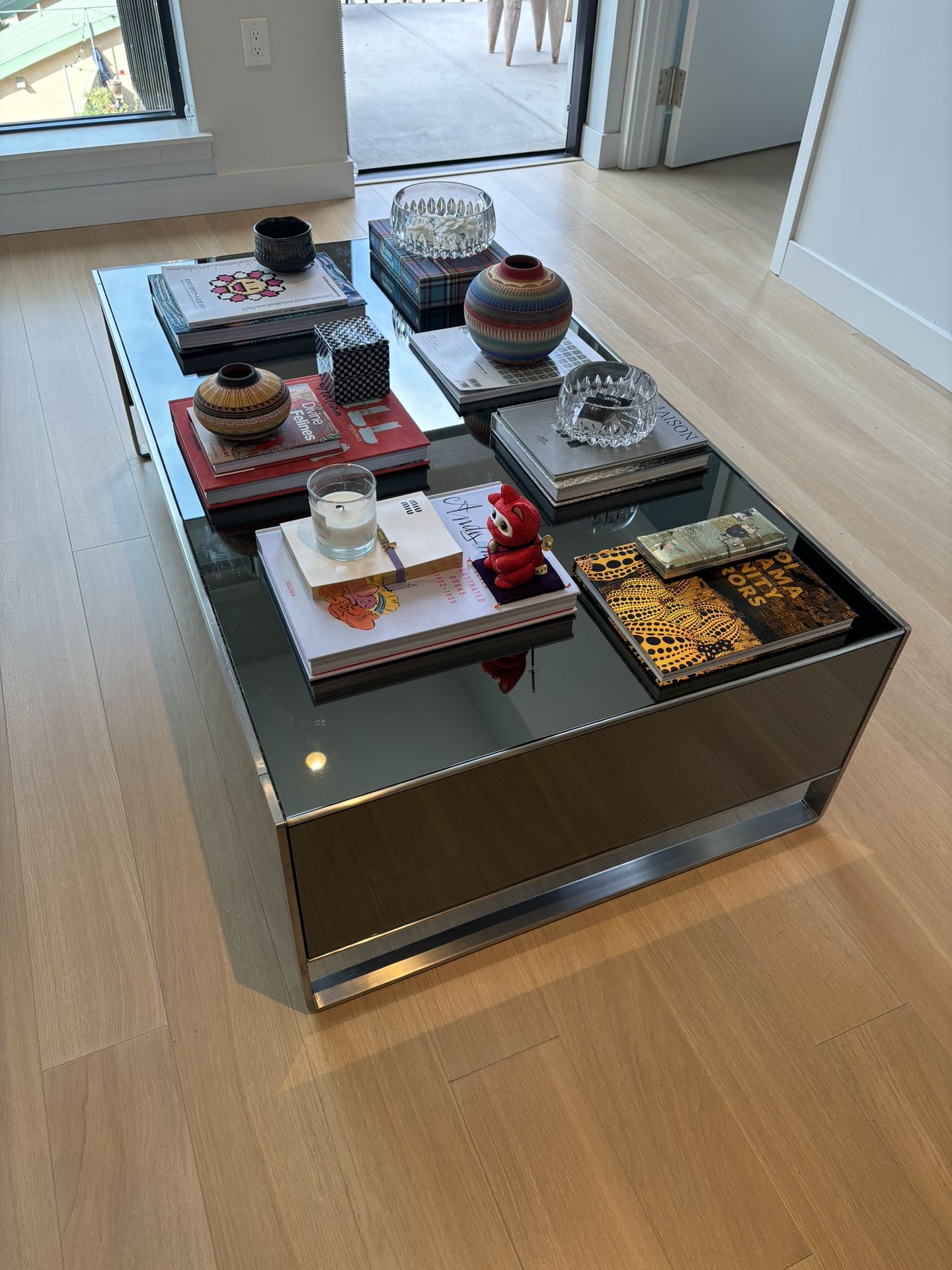 Restoration Hardware Tinted Mirrored Coffee Table