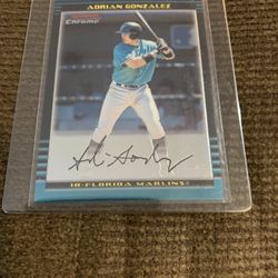2002 Bowman Chrome Adrian Gonzalez Baseball Card