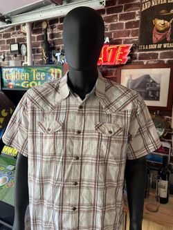 Cody James Shirt Mens XL Beige Pearl Snaps Regular Fit Modern Western Apparel