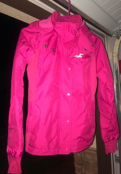Pink, Hollister raincoat. Adult XS