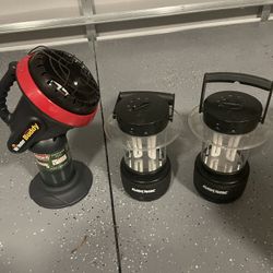 Portable heater & 2- laterens used camping or night fishing 