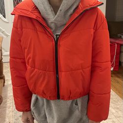 Coat  Orange Puffer Jacket  