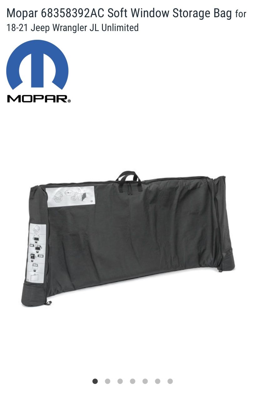 Jeep Wrangler Unlimited JL Sky One Touch Rear Window Storage Bag