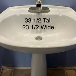Pedestal Sink & Faucet