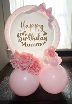 Personalized Birthday Balloon Gift for Mom | Elegant Bubble Balloon Display