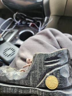 Art Carved Craft Wooden Shoe