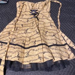 Hot Topic Music Notes Dress Size Large Lg