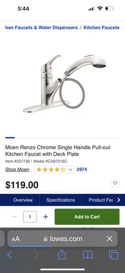 Moen Renzo Kitchen Faucet 