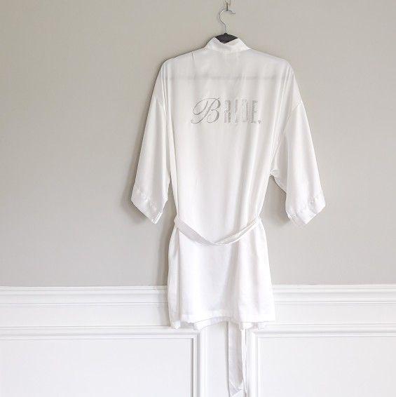 Victoria's Secret Satin Bride Robe, White