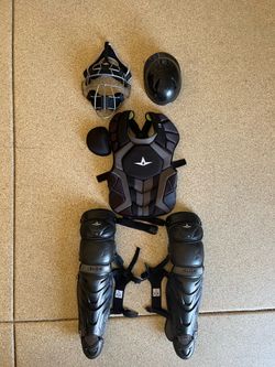 All-Star System 7 Axis Catcher's Gear - Adult - Black/Grey - Excellent Condition