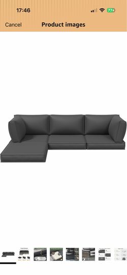 Aoxun Replacement Cushions for Outdoor Furniture, 9-Piece Outdoor Cushions for Patio Furniture, Deep Seat, Splash-Proof & Fade Resistant Couch Cushion