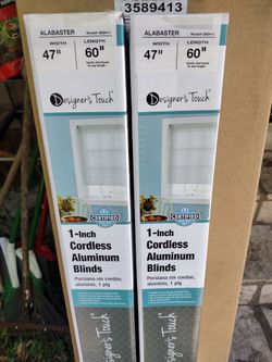 New 47 X 60 Cordless Aluminum Blinds 1 In.