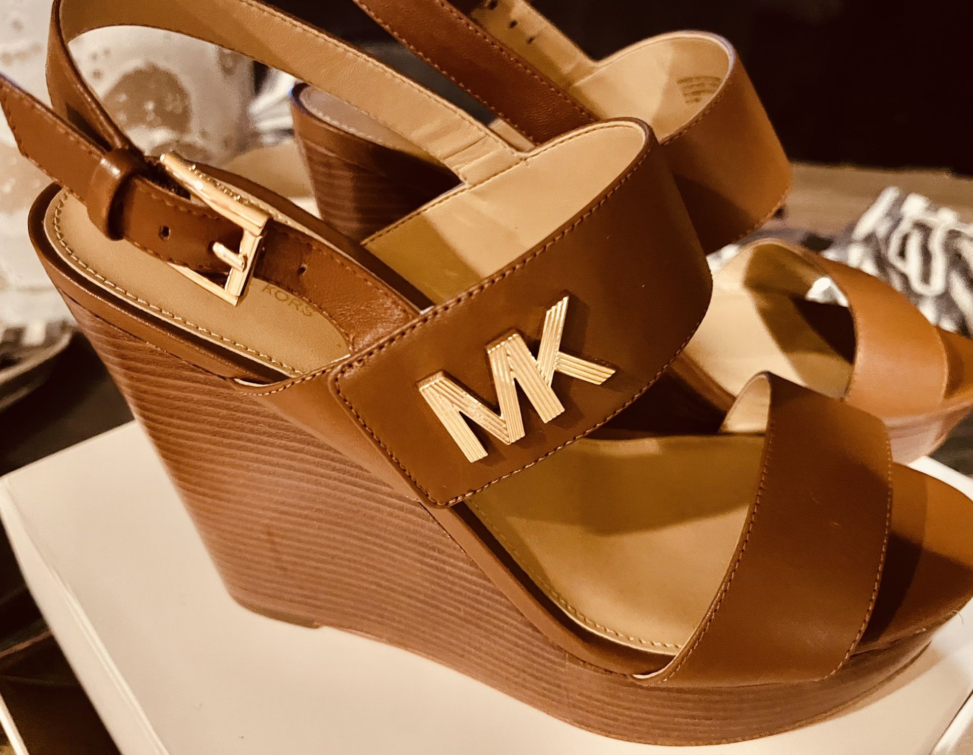 Michael Kors Brown Leather Shoes 