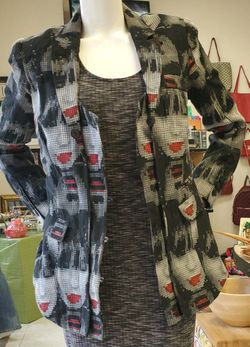 Simon Chang Blazer. Black gray and red