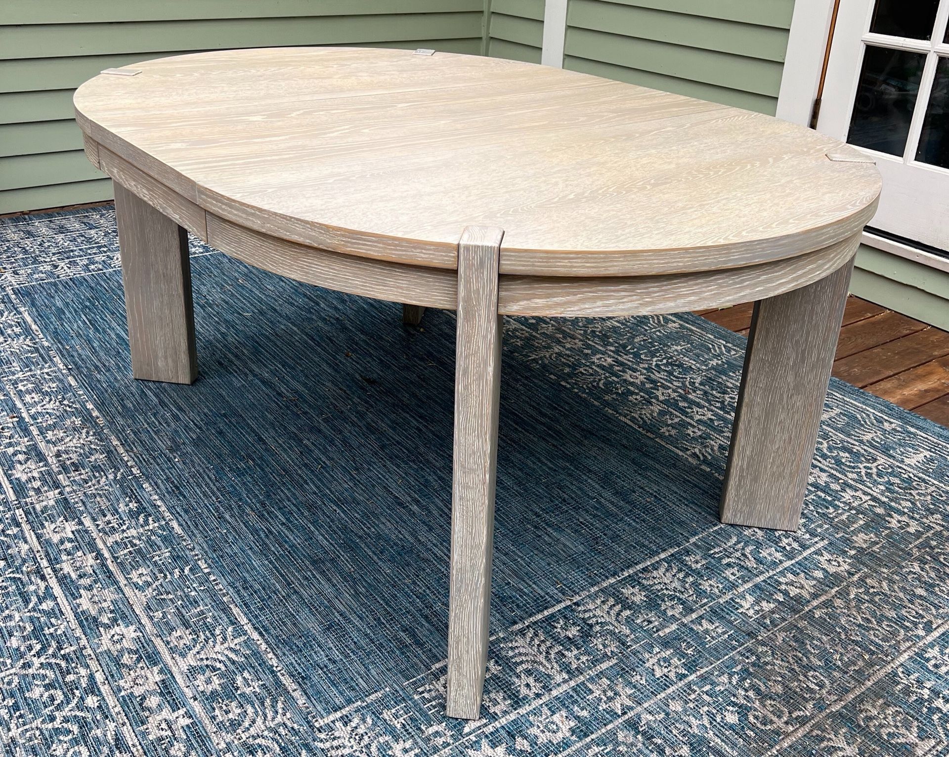 Crate & Barrel Solid Wood Expandable Dining Table