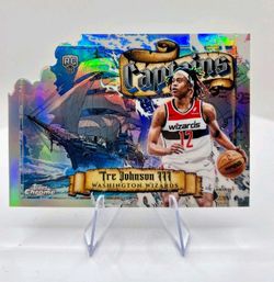 2025-26 Tre Johnson III Topps Chrome Update Captains Rookie SSP Case Hit