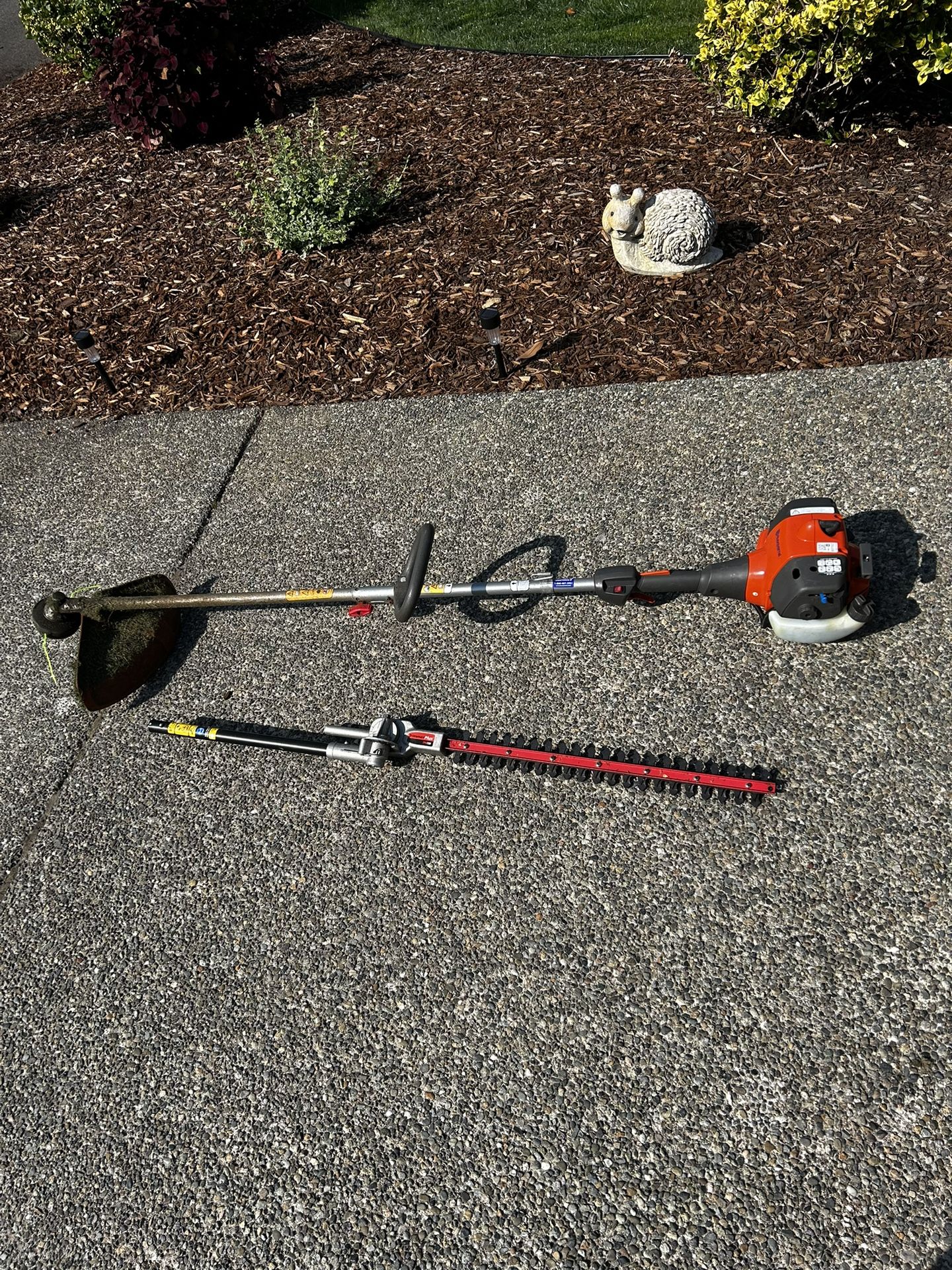 Husqvarna gas powered weedeater and hedge trimmer