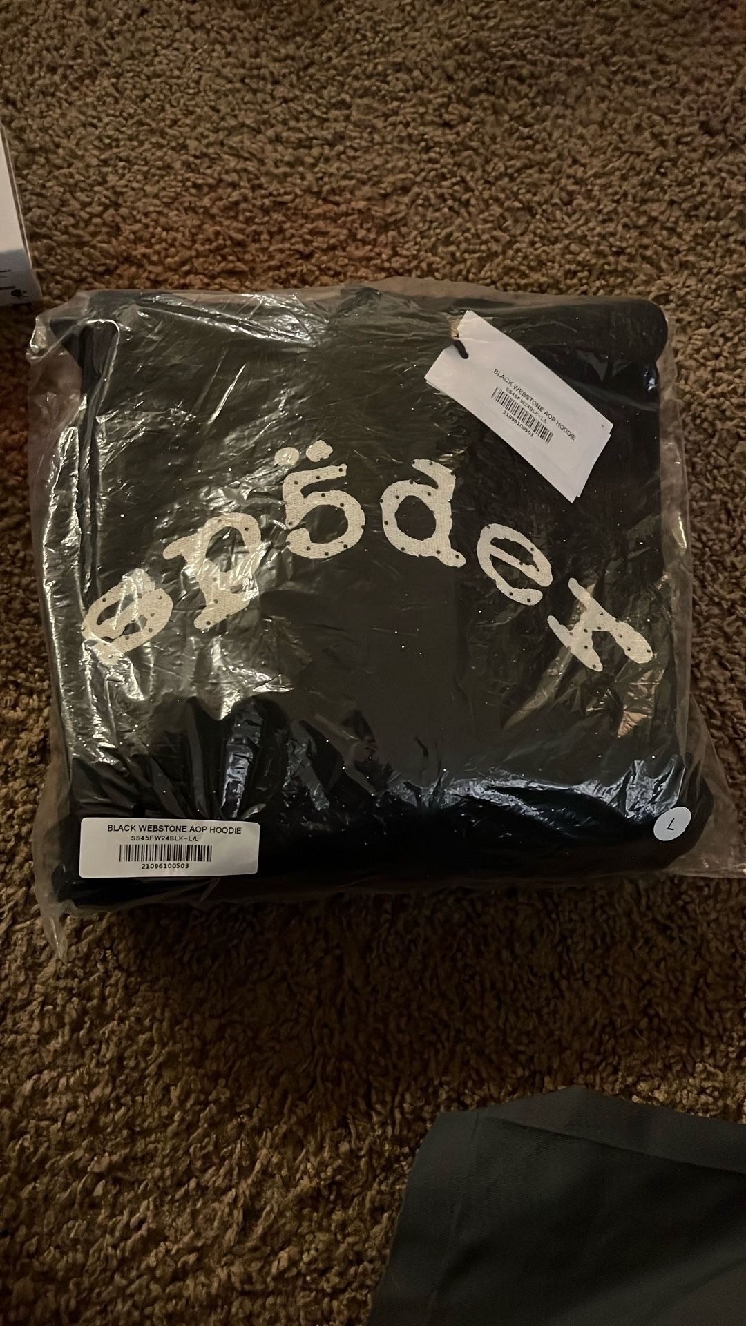 Black VV Sp5der Hoodie