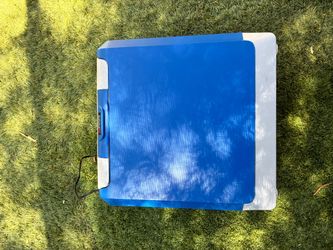 Wagan Tech Portable Electric Cooler Blue and White