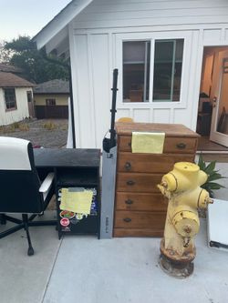 Desk, dresser, chair, full mattress, and bed frame 390 hill st