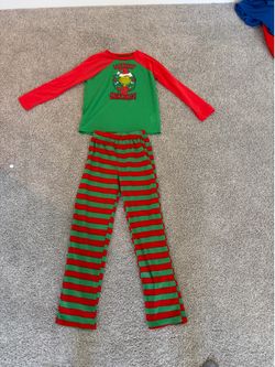 Grinch Dr. Seuss Christmas PJ’s Pajamas Boys Size 10/12