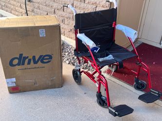 Transport Aluminum Chair W/Footrests, See All Photos !