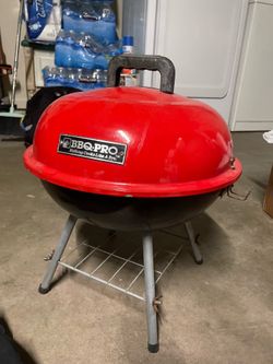 Red BBQ Pro 14in Tabletop Charcoal Grill