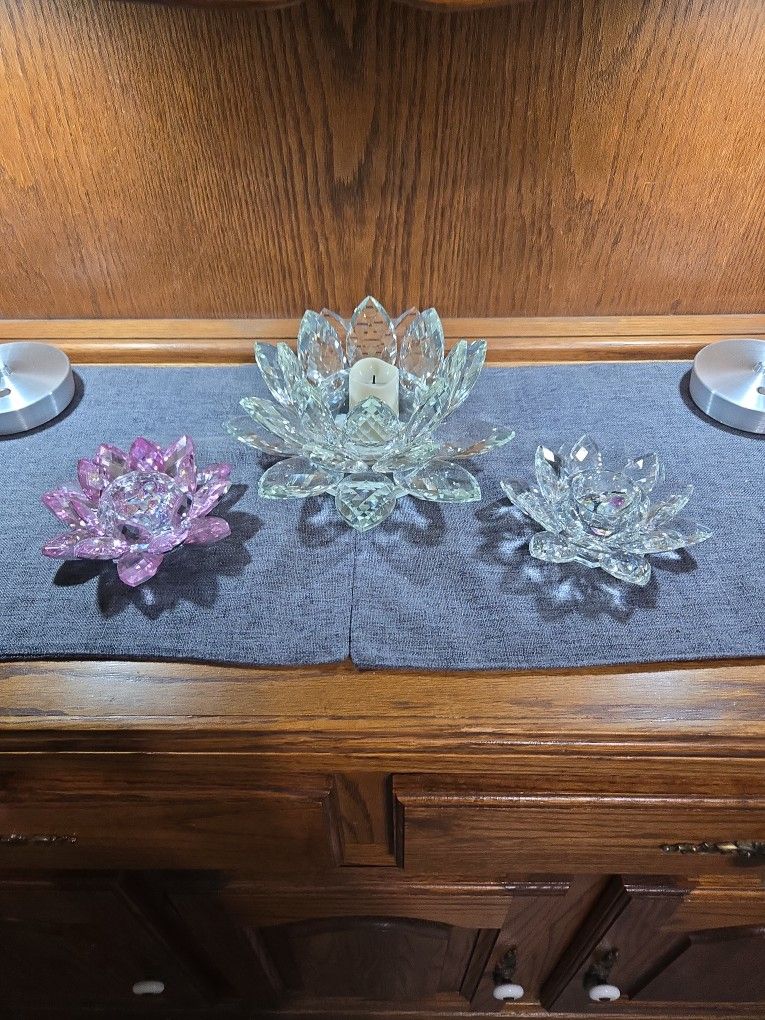 Candle Holders Glass Crystal