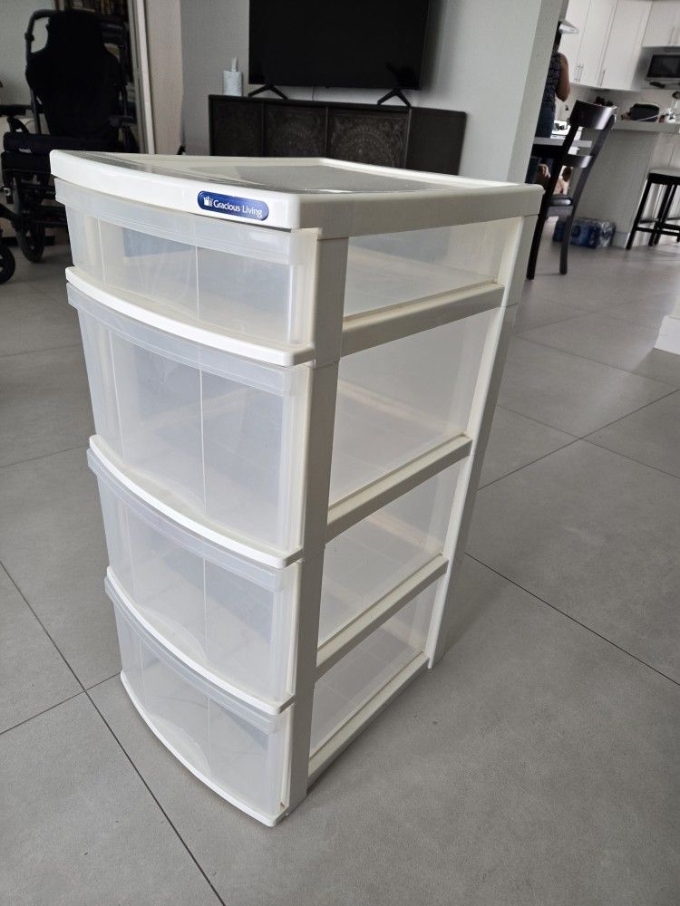 Plastic Storage Tower 4 Drawers 