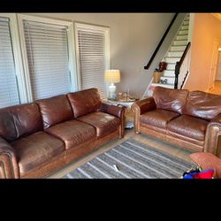 Leather Couch And Love Seat