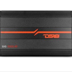 DS18 SXE-3000.4D/BK Car Amplifier Stereo Full-Range Class D 4-Channel 200x4 RMS @4 OHM 3000 Watts - Powerful and Compact Amp for Speakers in Car Audio
